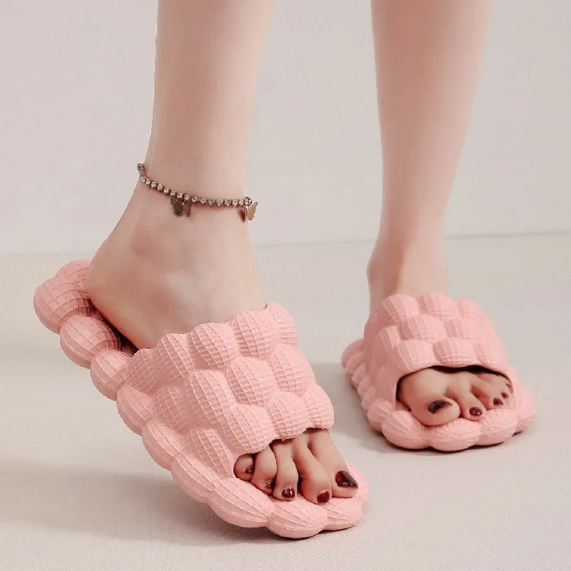 Women's and Men's 2024 New EVA Cool Home Beach Shoes Massage Sole Slippers Designer Indoor Peanut Slippers Soft Bubble Slippers