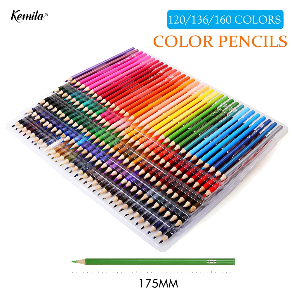 120/136/160 Color Pencils Lapis De Cor Professionals Artist Painting Oil Art Supplier Color Pencil For Drawing Sketch