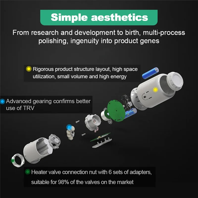 

A29F-Tuya TRV Wi-Fi термостат умный дом термостатическая головка привод клапана радиатора регулятор температуры отопления Alexa