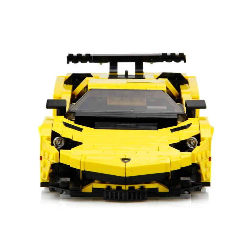 Awesome Creative MOC Car Series The Yellow Flash Racing Car Set Building Blocks Bricks Home Decoration for Kids Gift