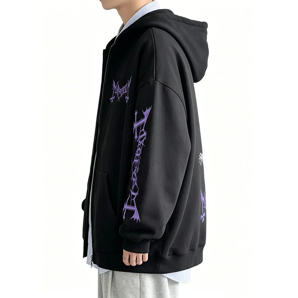 Rock Band Mayhem De Mysteriis Dom Sathanas Skeleton Graphic Zipper Hoodie Men Women Death Black Metal Gothic Punk Zip Up Jacket