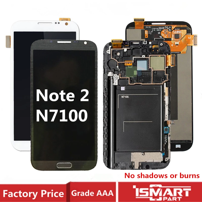 

ЖК-дисплей для Samsung Galaxy Note 2 II, сенсорный экран, с рамкой GT-N7100 N7105 N7100