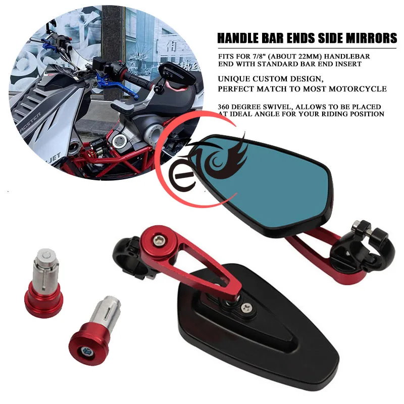 

Espejo retrovisor lateral para , accesorio CNC de Aluninum de 7/8 pulgadas y 22MM, para Kawasaki Versys650, 1000, Versys X-300