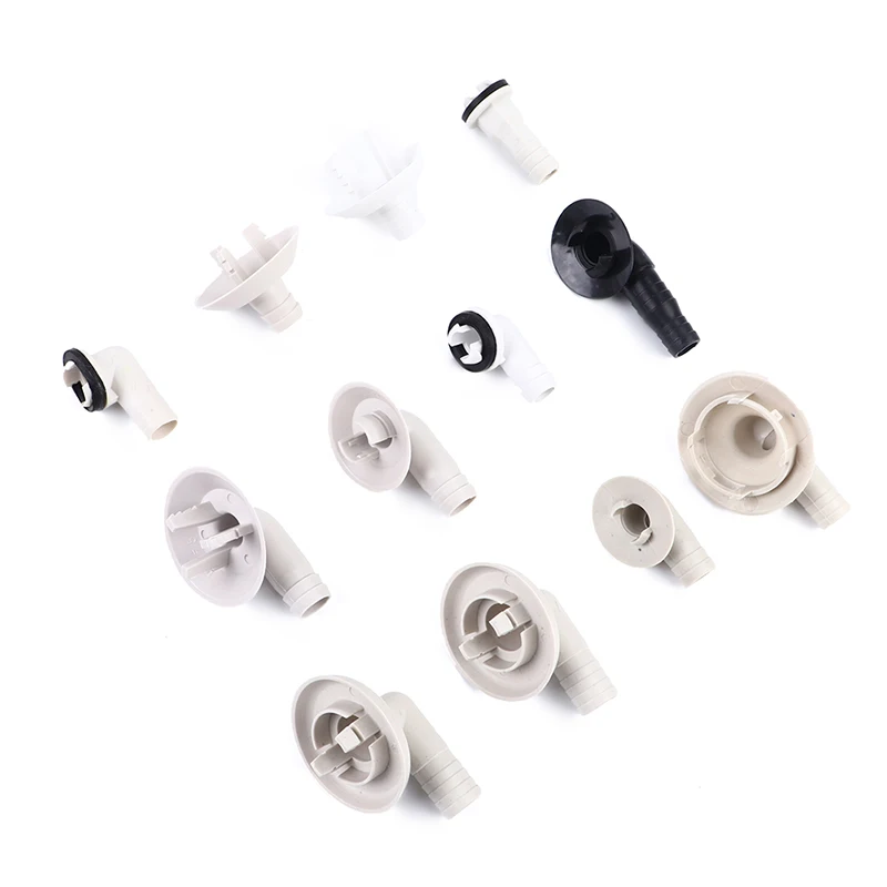 1Pc Air Conditioner Ac External Unit Drain Hose Connector Elbow Fitting With Rubber Ring For MEDIA KELON GREE AC.