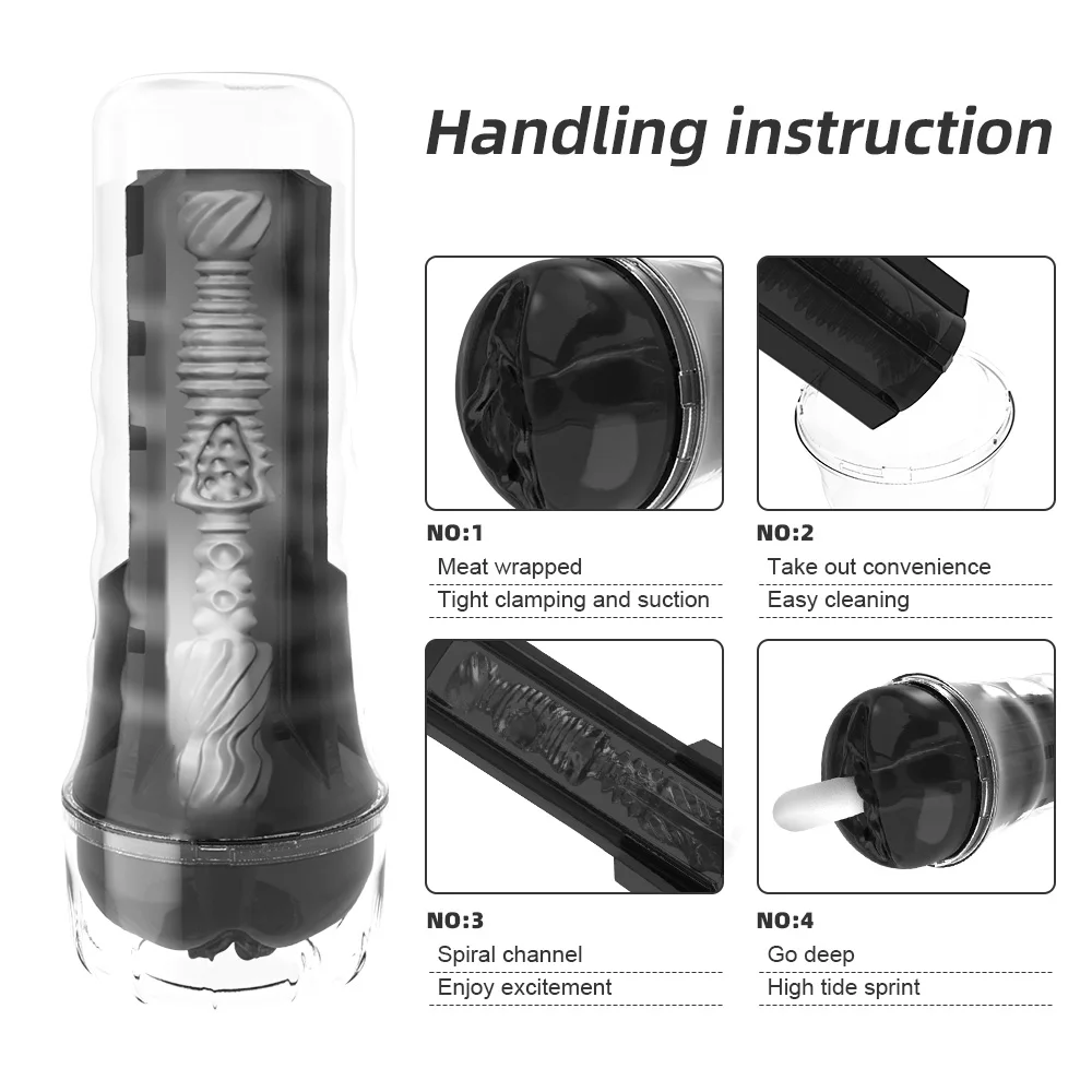 Male Masturbator Soft Silicone Pussy Vaginas Transparent Penis Pump Pocket Masturbation Cup Sex Toys For Men