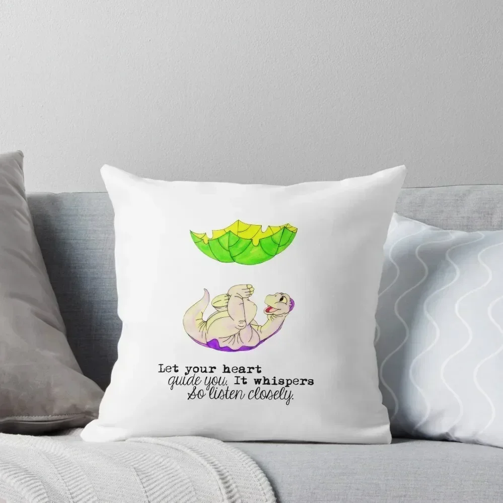

The Land Before Time: Let your heart guide you. It whispers, so listen closely Throw Pillow Christmas Pillowcase pillow
