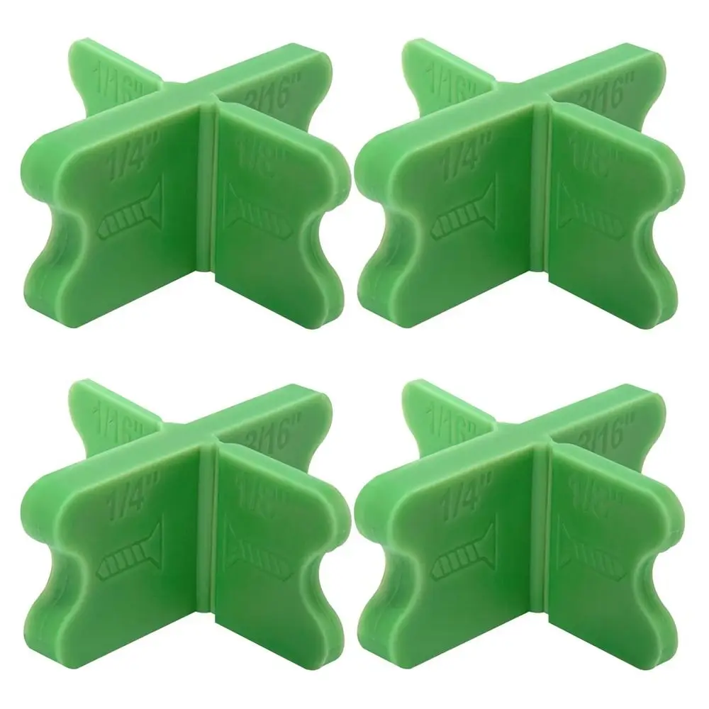 

4Pcs 4 Thicknesses Deck Spacer Tool Green 1/16", 1/8", 3/16", 1/4" Deck Board Spacers Auxiliary Plastic Deck Spacers Assorted