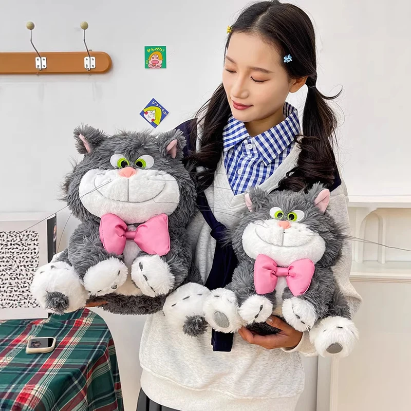 Pluszaki Kot Lucyfer Disney The Aristocats 30-80cm, pluszowe zabawki z kreskówek, anime, poduszka urodzinowa, lalka, wypchany prezent dla dzieci na Boże Narodzenie