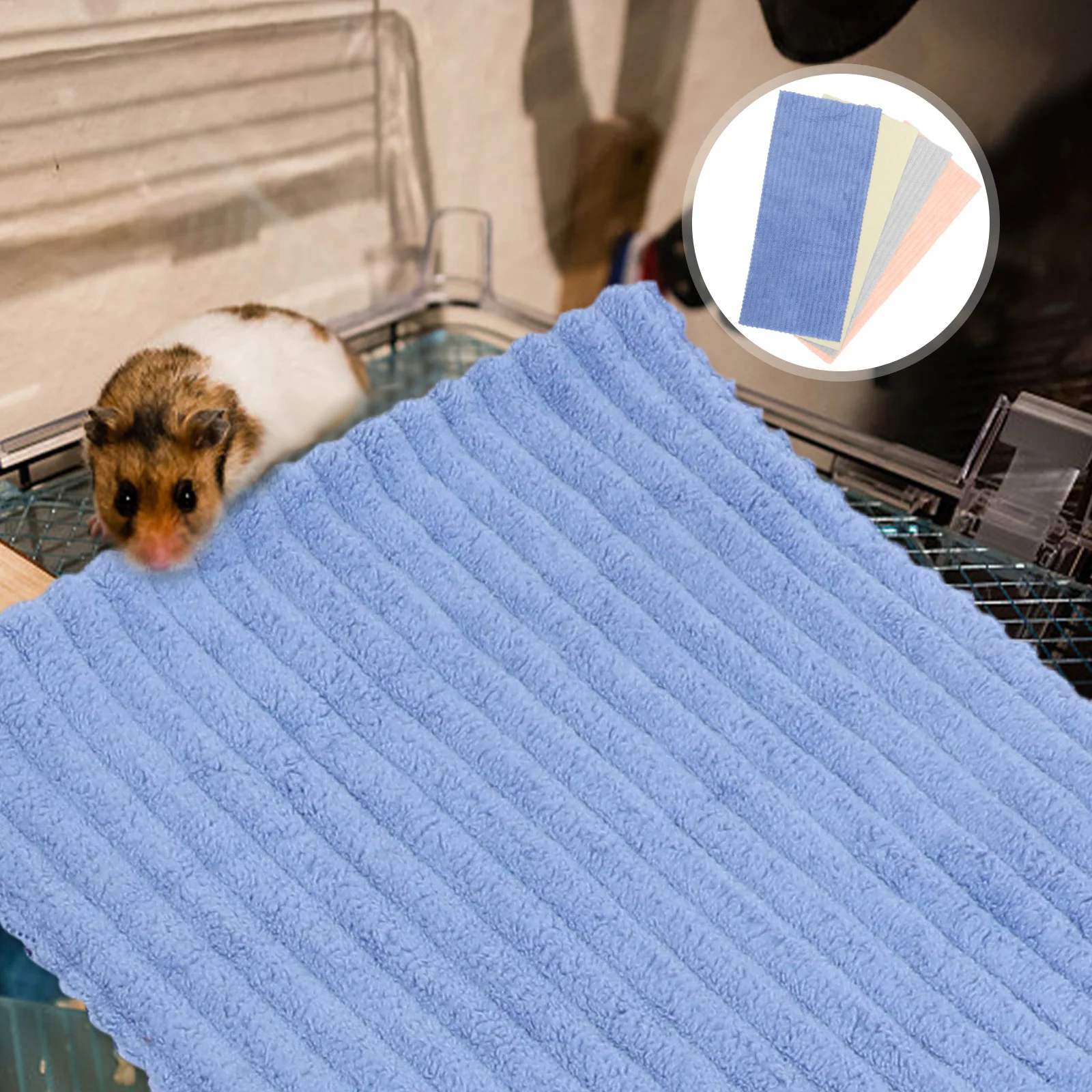 

4Pcs Pet Blankets Guinea Pig Bedding Washable Reusable Cage Mat Small Animal Sleeping Pad Cage Liner Soft Cozy Bed Pad