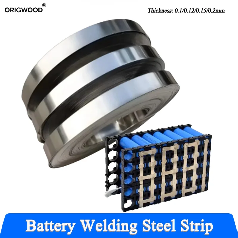 

2/5/10P 0.1~ 0.2mm Steel Belt Spot Welding Machine Battery Welder Nickel Plated Strip 18650 Li-ion Battery Nickel Sheet Plate