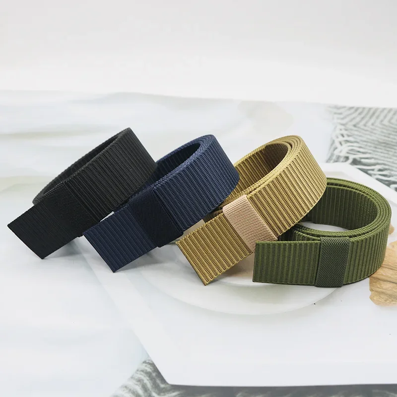 38mm Tank-Muster Nylon-Gürtel, 130-170cm Verlängerter Riemen, Langlebiger Casual Taillengürtel, Verstellbares Alltags-Outdoor-Accessoire – Detail 2