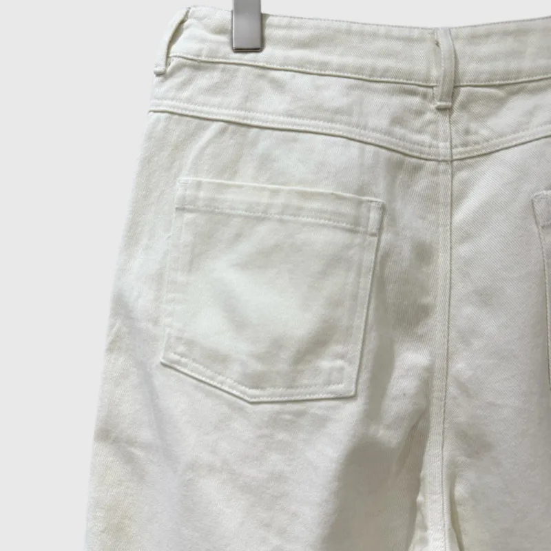 HKSH Estate Nuove Donne Marea Chic Alla Moda Elegante Stile Semplice Colore Solido Casual Tasca A Vita Alta Versatile Pantaloni Dritti HK6379