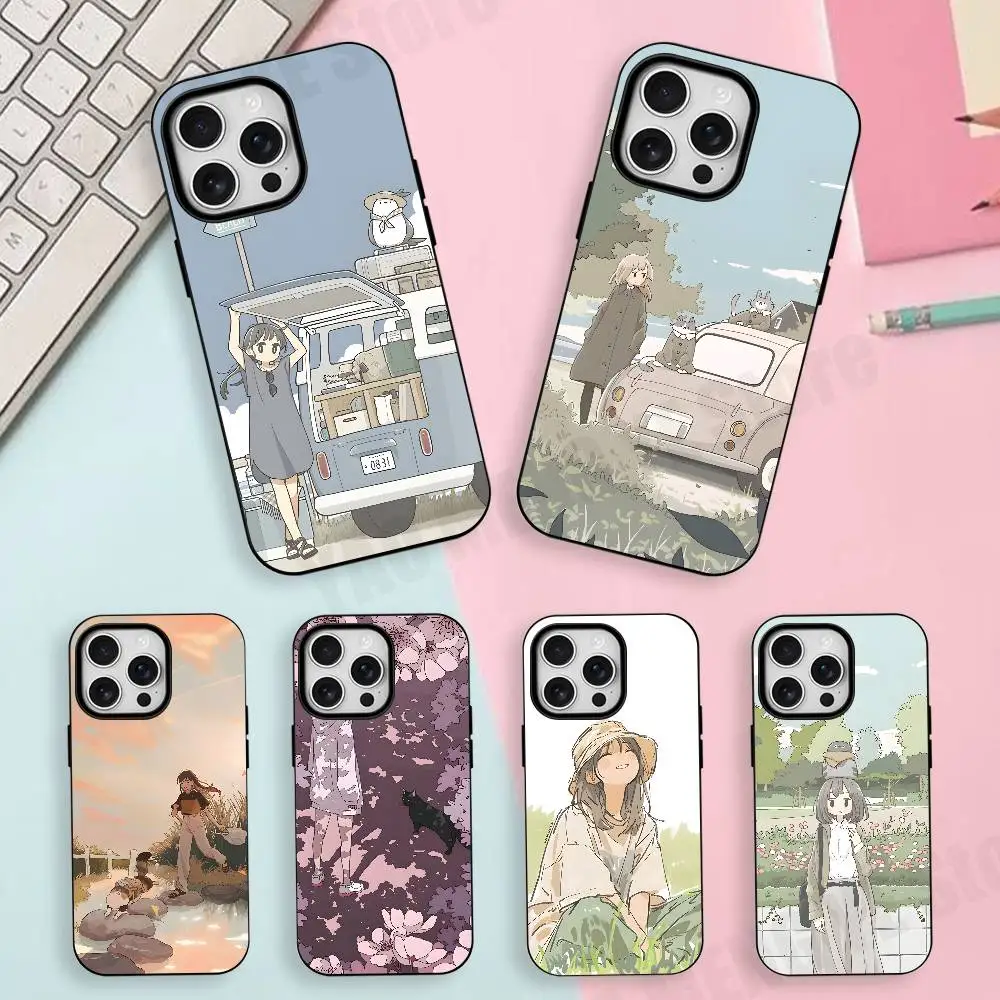 

Warm Daily Life Matte Magnetic For Case For iPhone 17,16,15,14,13,12,11 Pro Plus Mini Max Frosted Cover