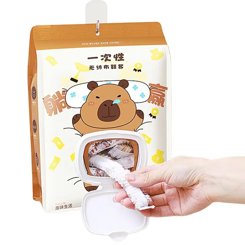 

Cartoon Feet Shoe Covers Capybara Boot Cover For Home Indoor Portable Wall-Mounted Foot Booties Coverings For Living Room
