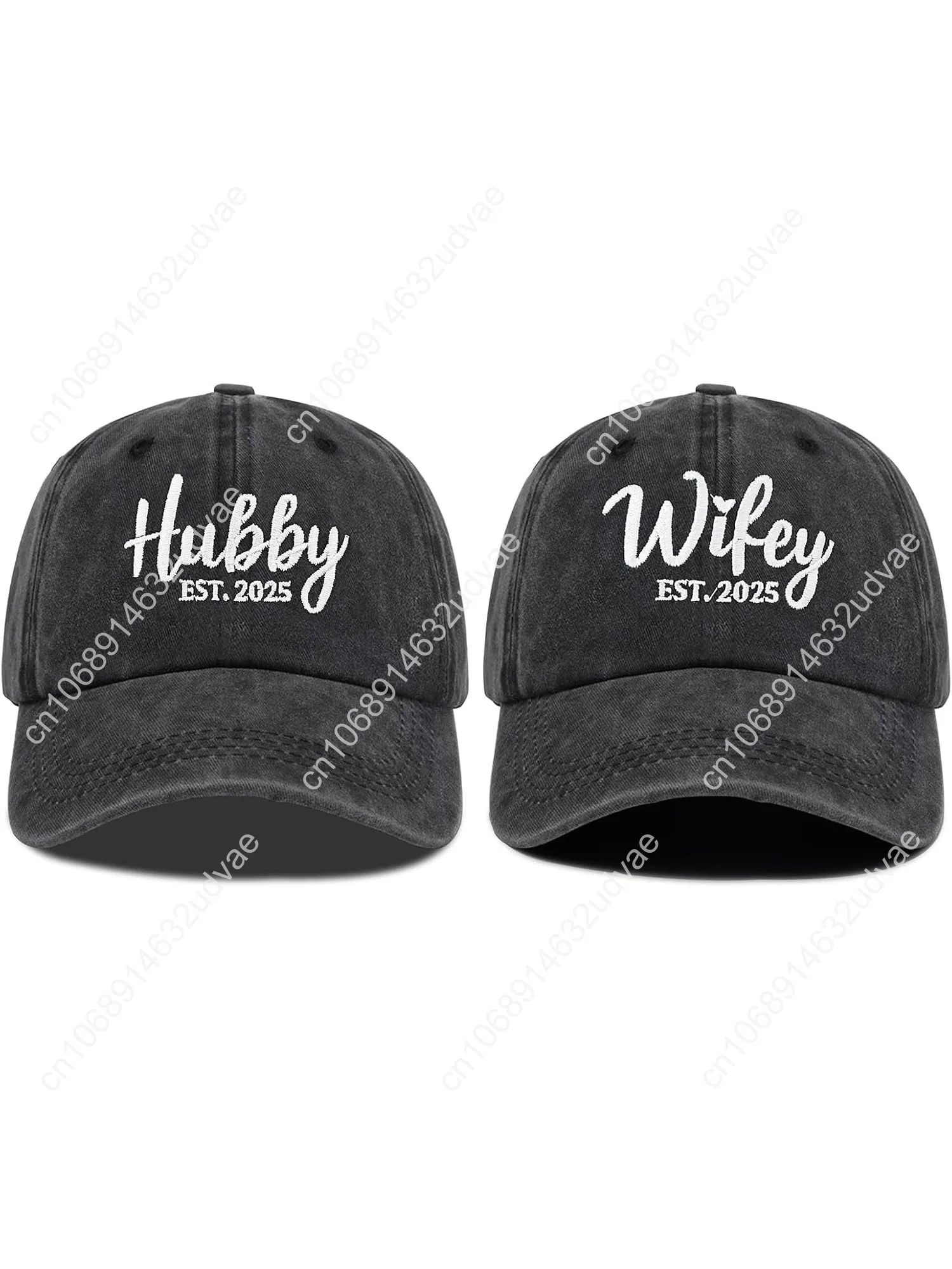 Hubby and Wifey Hats for Mr and Mrs Engagement Anniversary Honeymoon Wedding Gifts Newlyweds Couples Baseball Cap