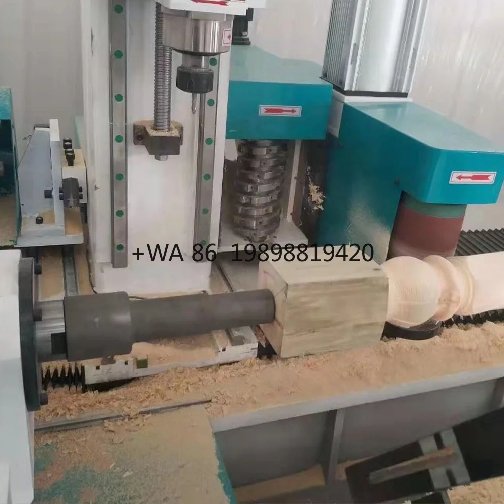 Machine CNC Wood Lathe Center CNC Woodworking Lathe Center 4 Axis Auto Feeding ATC  Wood Making