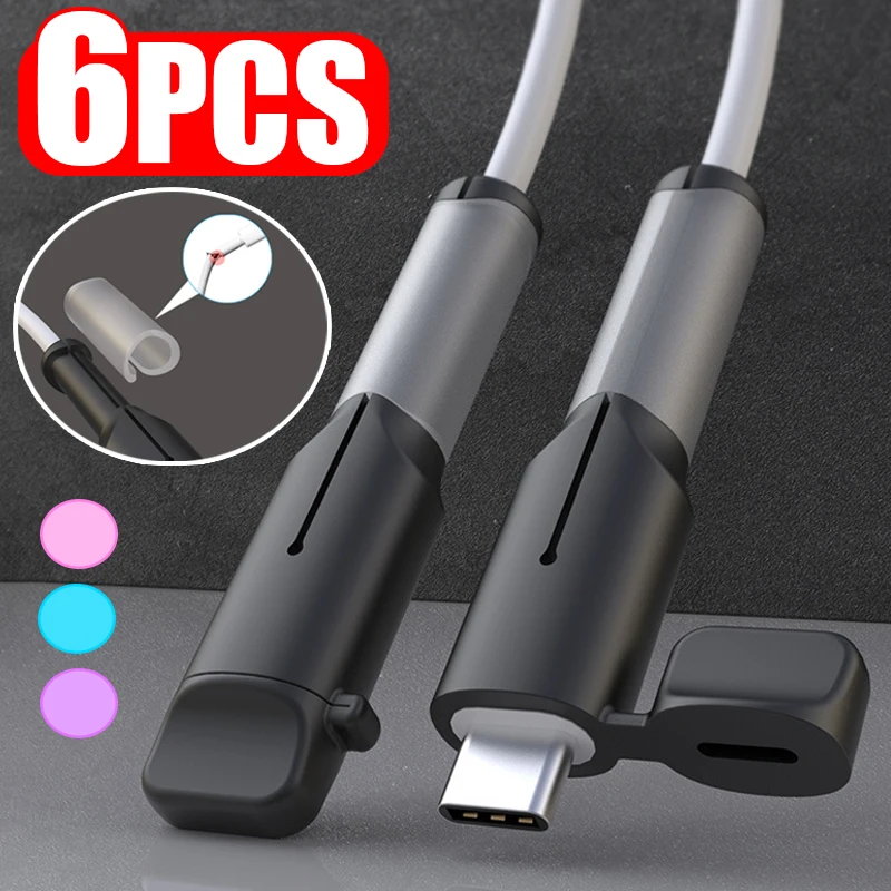 Universal Soft Silicone Data Cable Protectors for Android Micro USB Type C Charger Cord Saver Protective Cover for Samsung