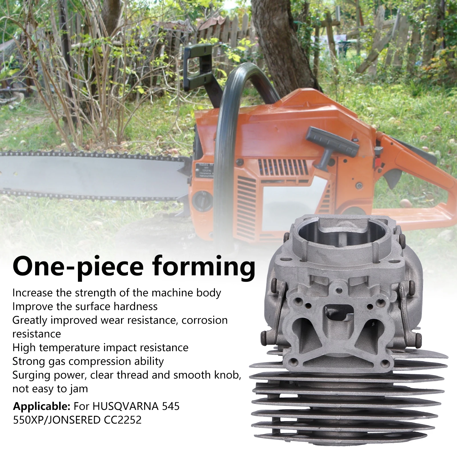 

Поршень цилиндра, комплект поршня цилиндра для HUSQVARNA 545 550XP/JONSERED CC2252, запасные части для цепной пилы, комплект поршня цилиндра 43 мм