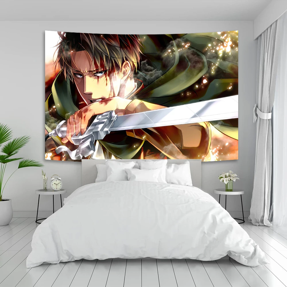 

Japanese Anime Attack On Titan Tapestry Bohemia Aesthetic Room Decorative Tapestries Cloth Teen Bedroom Decoration