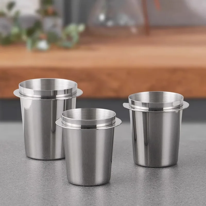 51/53/58MM Espresso Dosing Cup Stainless Steel Coffee Dosing Cup for Espresso Machine Wear Resistant Stainless Steel Coffeeware view 6