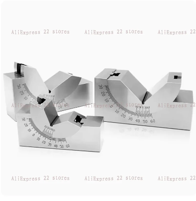 AP25  Precision Alloy Steel Gauge Micro Adjustable Angle V Block Milling Setup 0 to 60 Degree Angle Block Gauge