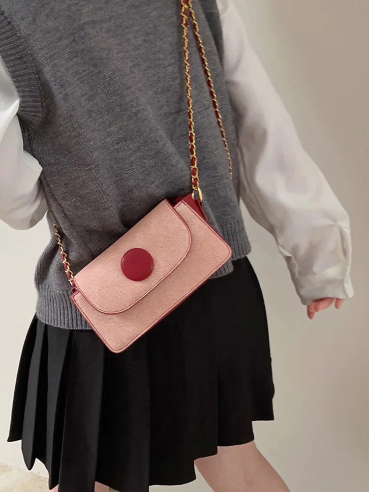 Niche Textured Mini Crossbody Bags For Women High-end Patchwork Versatile Chain Small Square Package New Female One Shoulder Bag