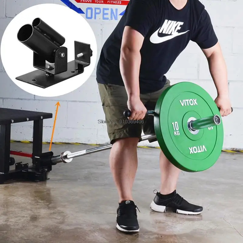 

Fitness T-Bar 360° Swivel Insert Landmine Gym Plate Gantry Frame Barbell Attachment Home Deadlift Rowing Workout Equipment