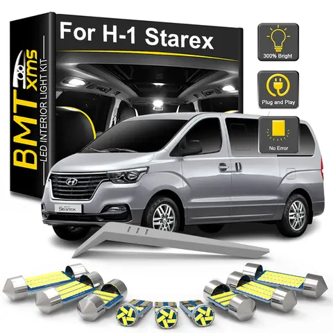 BMTxms 현대 H-1 H1 Starex i800 1997-2007 2008 2009 2010 2011 2012 2013 2014 2015 자동차 LED 인테리어 전구 키트 Canbus