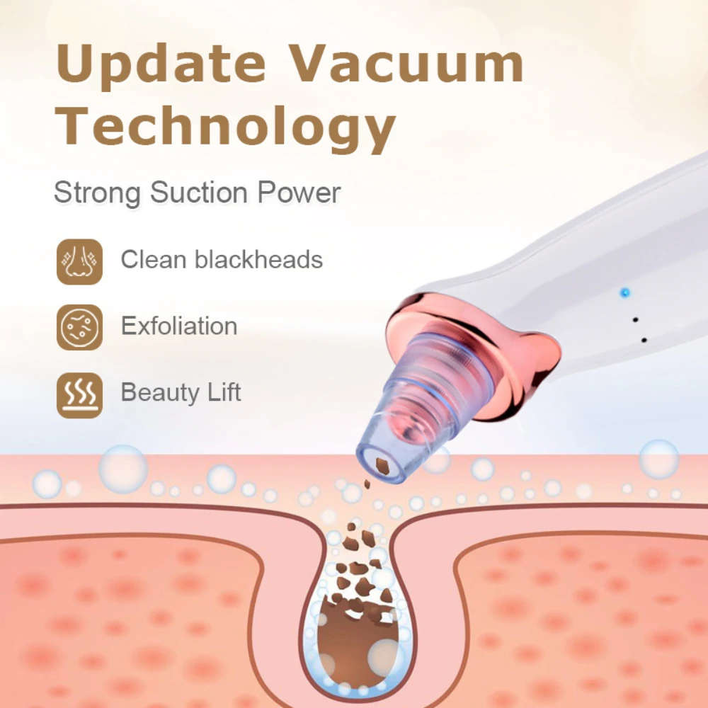 Electric Facial Blackhead Remover Vacuum Pore Cleaner Acne Cleanser Black Spots Removal Face Nose Deep Cleaning tools