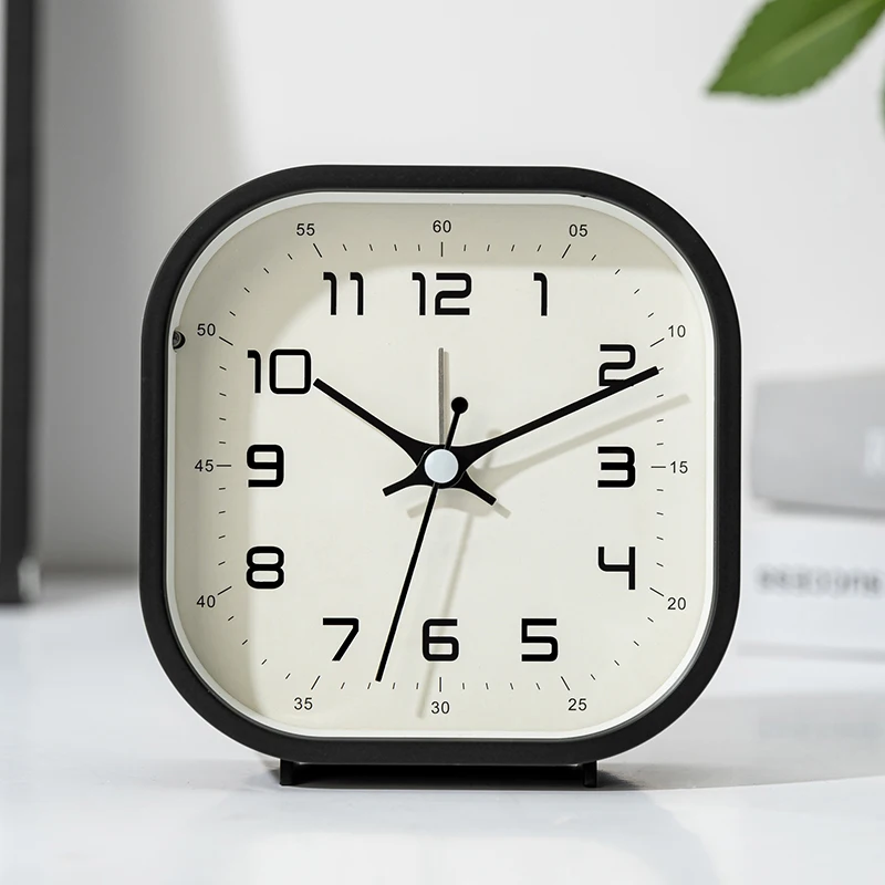 Kinderwecker, moderner Stil, geräuschlose Betriebszeit, Kunststoffmaterial, große Digitaluhr, sieht schön auf dem Schreibtisch aus – Detail 11
