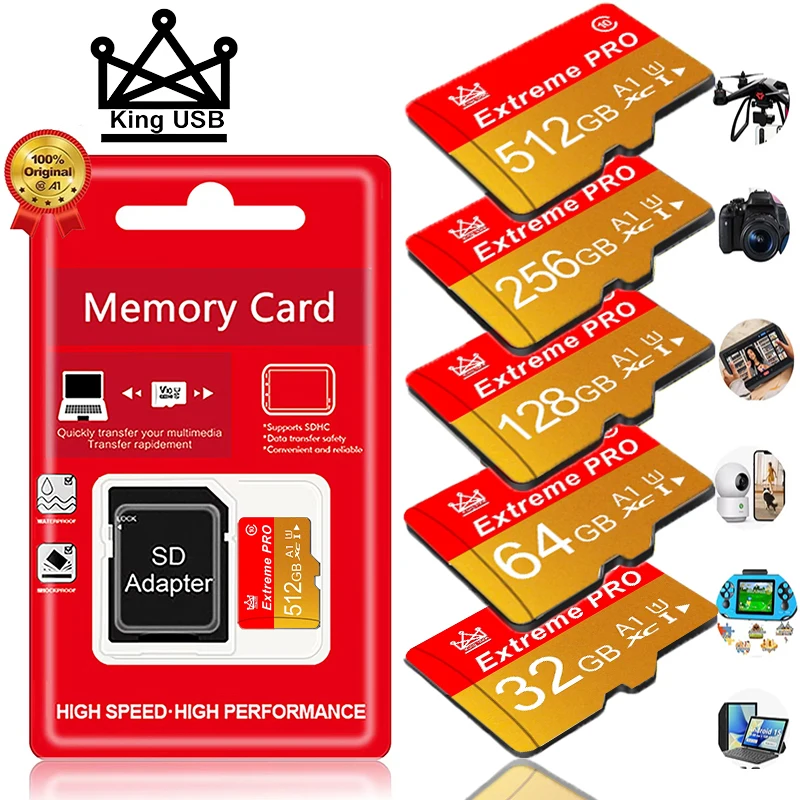 Accesorios para cámaras de teléfonos inteligentes y tabletas Android, tarjeta de memoria de alta velocidad de 16g/32g/64g/128g