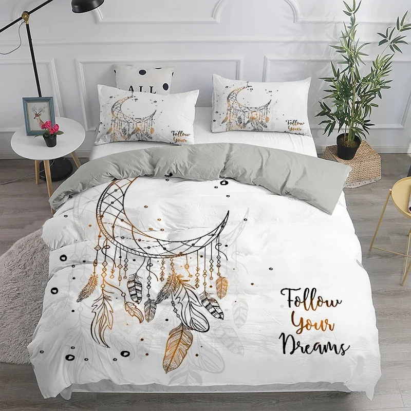 Dream Catcher Bedding Set Elegant Bohemian Duvet Cover Queen 240x220 Ethnic Quilt Cover Single Double King Comforter Bed Cover