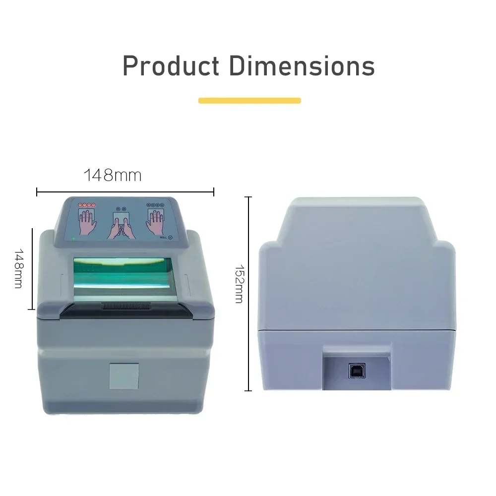 

HFSecurity Bio8plus Live Fingerprint Detection KYC Project Ten Finger 442 Biometric Digital Person Fingerprint Scanner