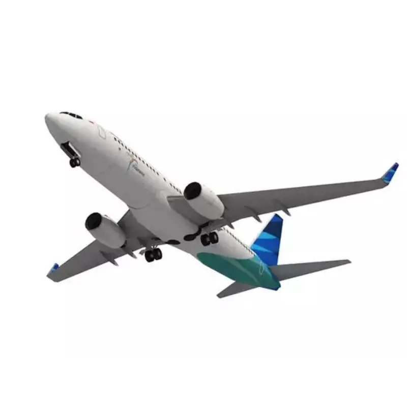 1:100 Garuda Indonesia Boeing 737-800 Aircraft Paper Model DIY Handmade Origami Airplane Model Puzzle Model Toy