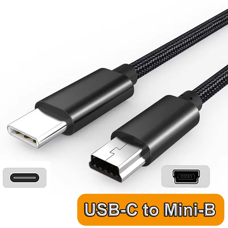 Kabel przejściowy USB typu C na mini USB do aparatu MP3 MacBook Pro USB-C na Mini-B Kabel zasilający do ładowania danych typu C na USB mini-B