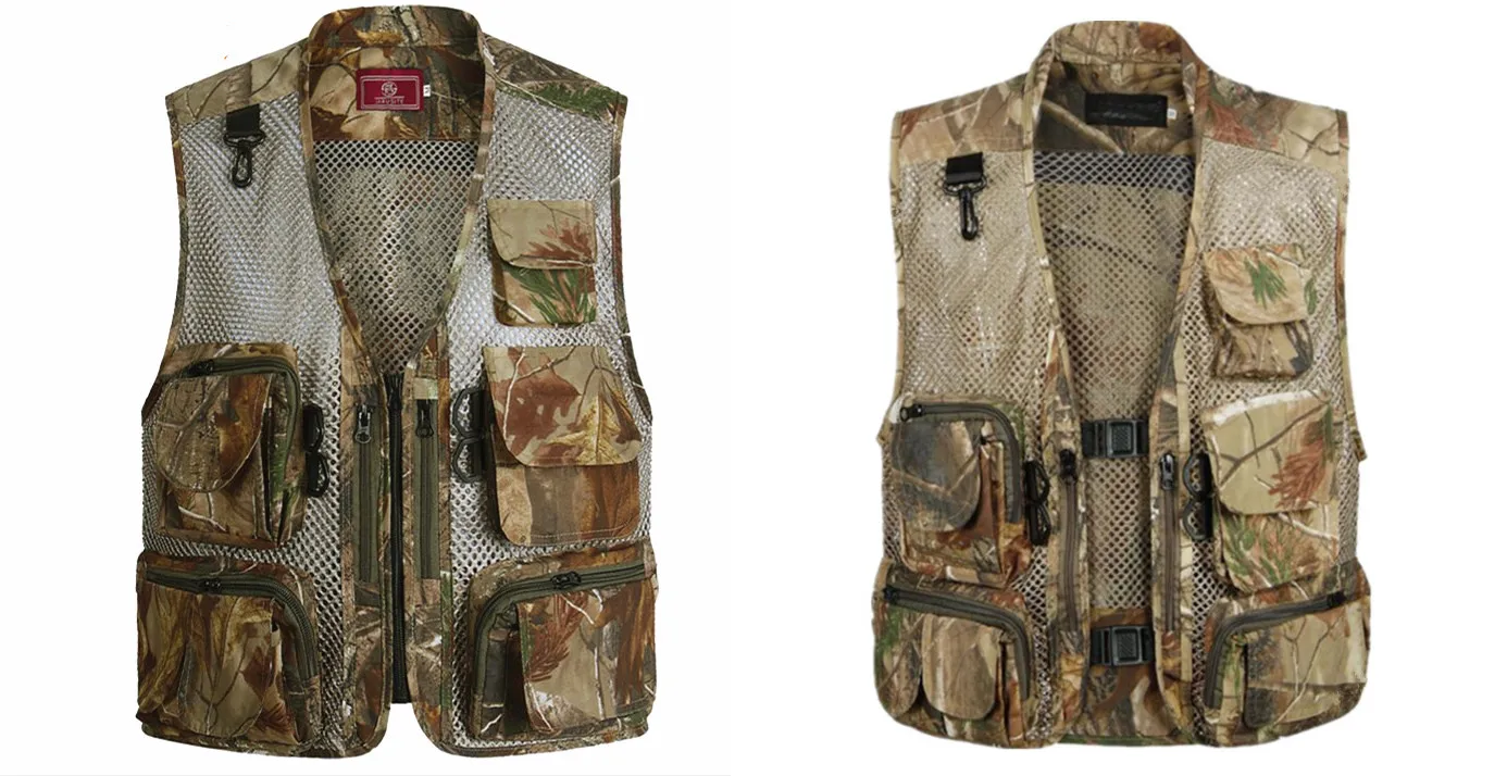 

Outdoor Luya Ji fishing sea fishing bionic camouflage vest, large-capacity pocket vest, tactical hunting concealed clothing