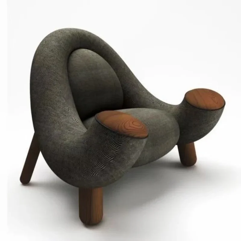Internet celebrity leisure elephant nose single personality creative fabric lazy sofa residential furniture stool chair small