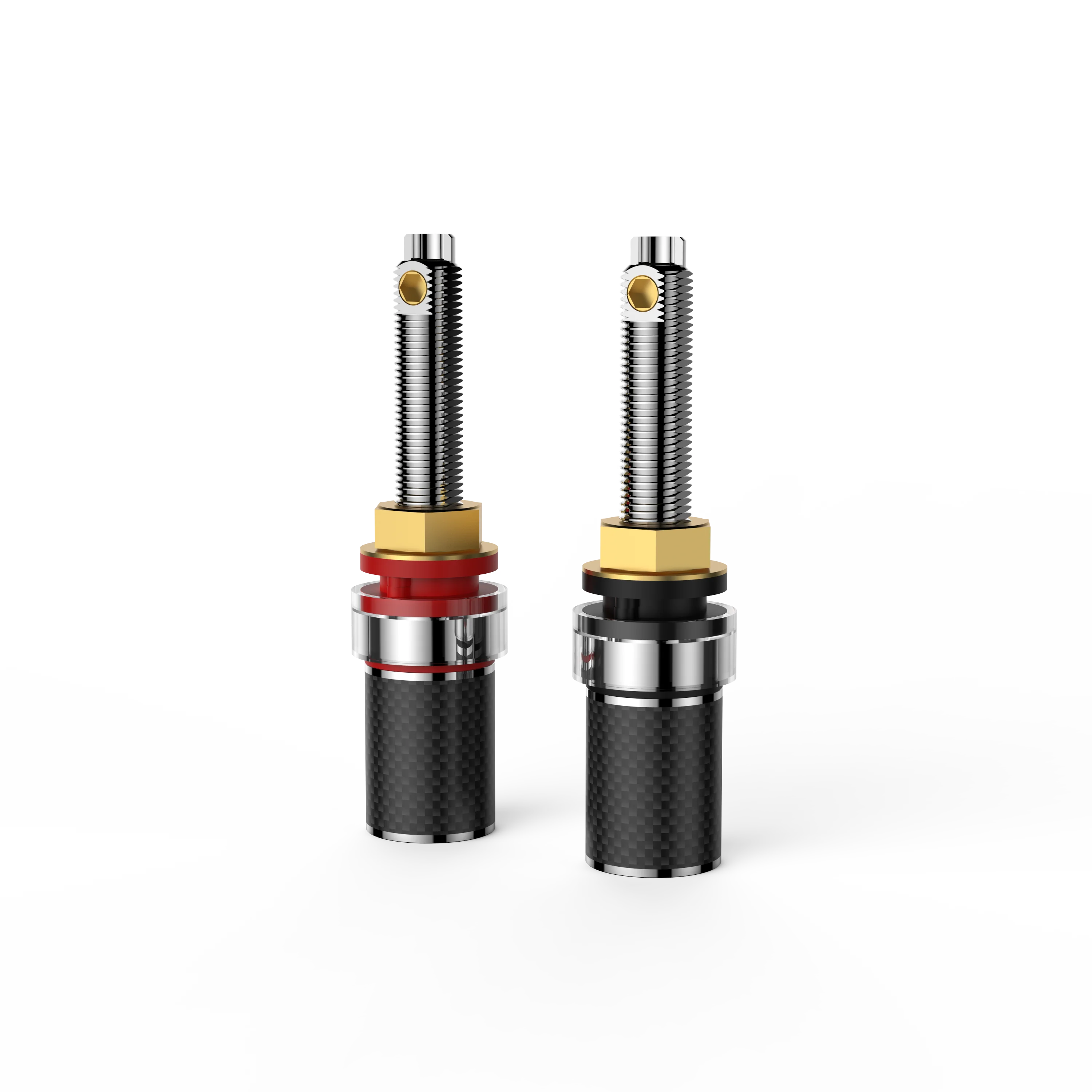 4 ชิ้น Viborg BP614R ทองแดงบริสุทธิ์โรเดียมชุบลําโพง Terminal Binding Post