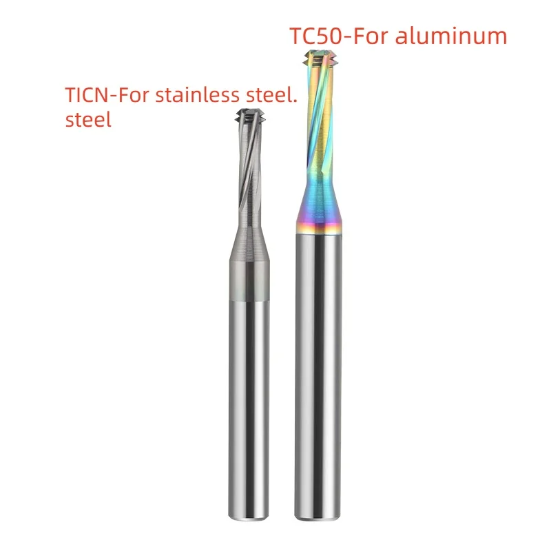 Imagem -06 - Cnc Ultifunctional Tungsten Aço Rosca Fresa m3 m4 m5 m6 m8 M10 M12 Moinhos para Perfuração de Rosca e Chanfragem