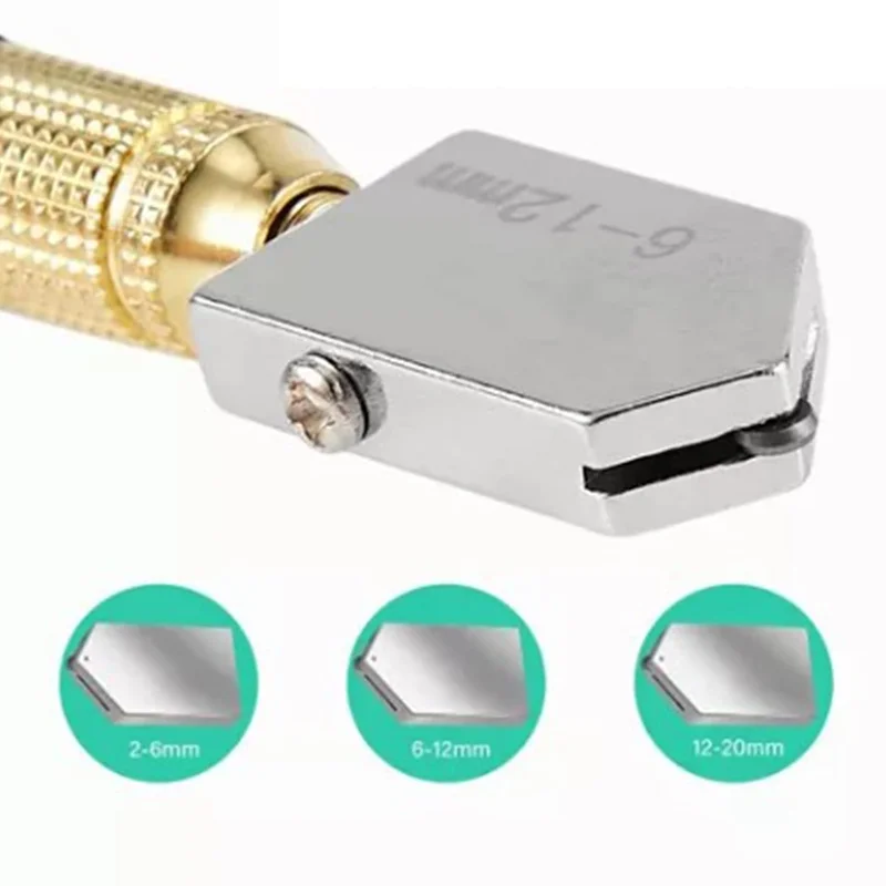 Conjunto Profissional De Cortador De Vidro Portátil, Ferramentas De Corte De Telha, Ferramenta De Mão Com Conta-gotas De Óleo, 2-20mm, 1 Conjunto