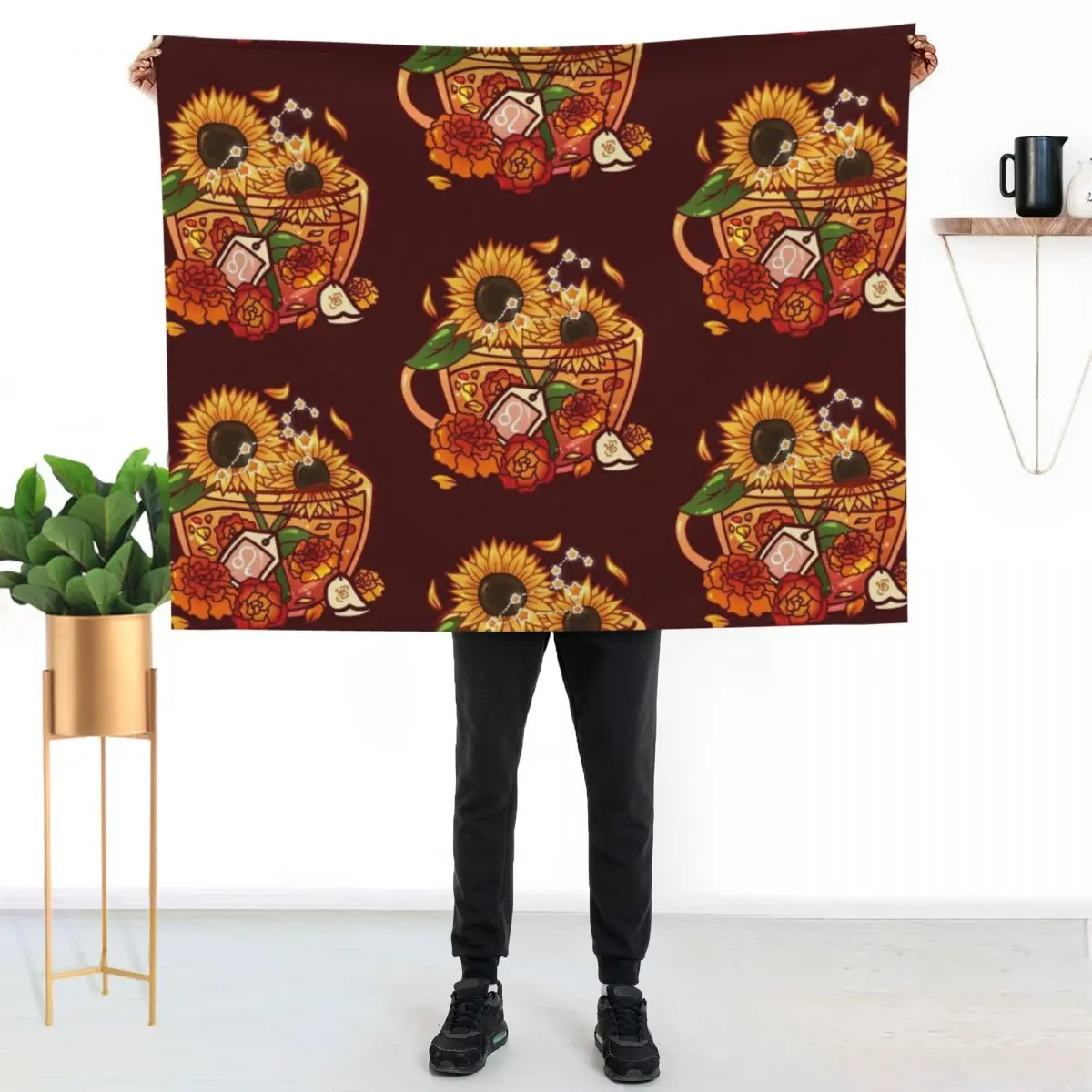 Leo Zodiac Teacup Throw Blanket All Weather Soft Throw Blanket for Sofa