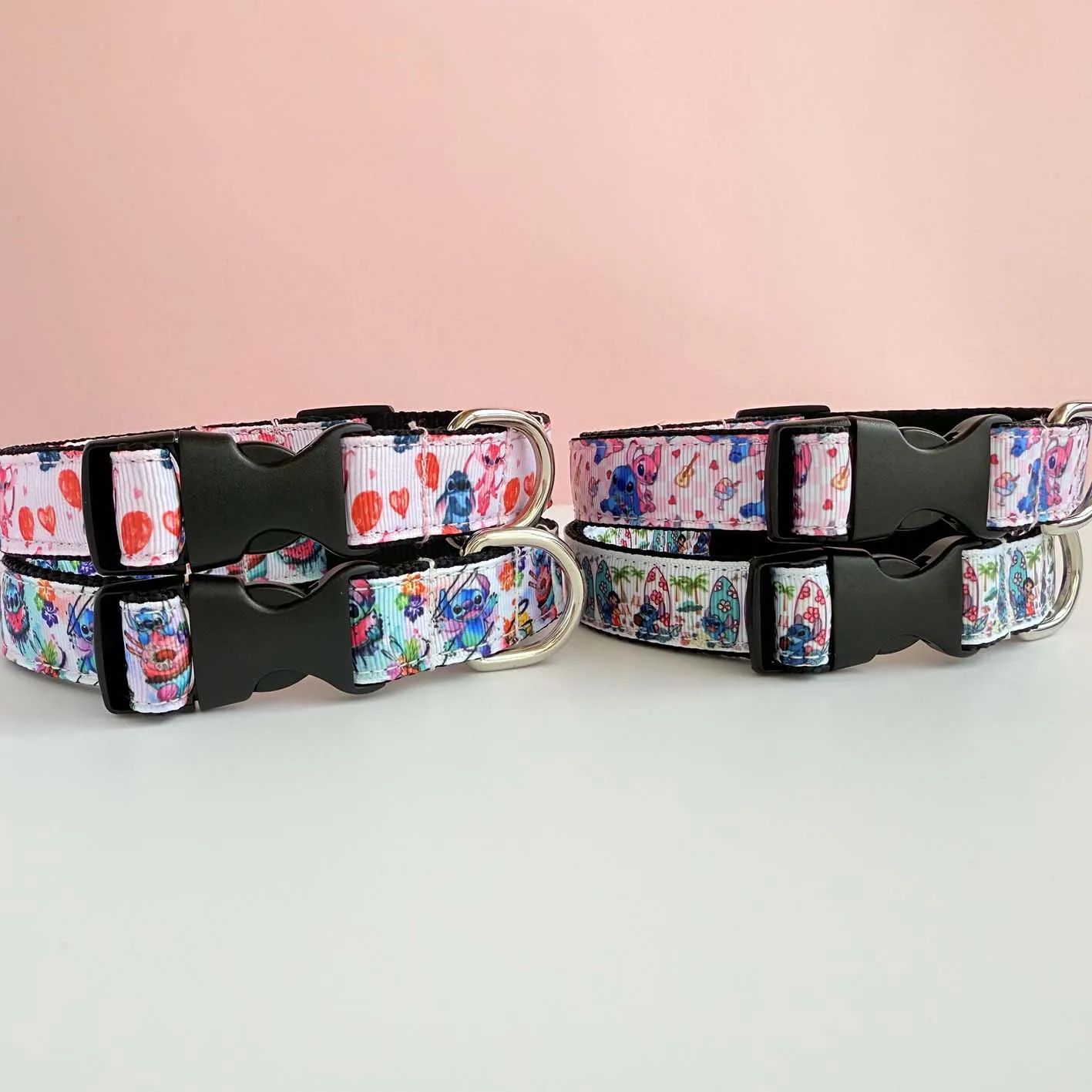 

Stitch and Lilo Dog Collar Adjustable Soft Colorful Pet Collar for Small Medium Large Dogs