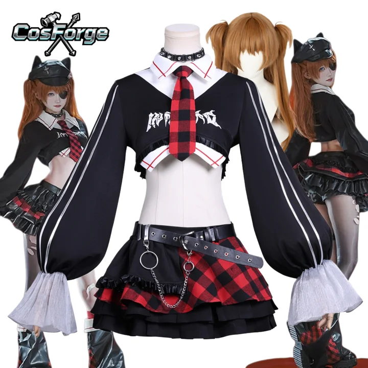 

Rock Band Dress Women Halloween Costumes for Women Anime Illusional Asuka Cosplay Costume Asuka Langley Soryu Cosplay Costume
