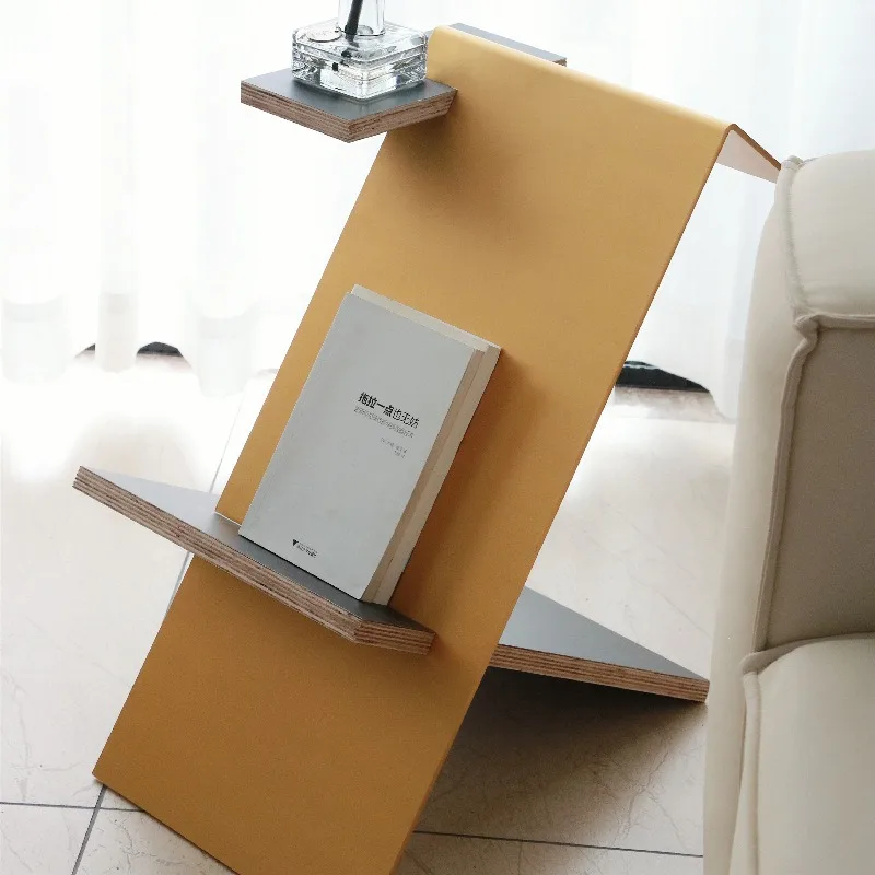 Simple magazine rack, Nordic modern bookshelf, space aluminum combination edge, creative sofa corner