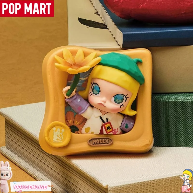 

POPMART Molly Scenery Along The Way Series Fridge Magnet Blind Box Genuine Collectible Cartoon Figure Home Decor Birthday Gift