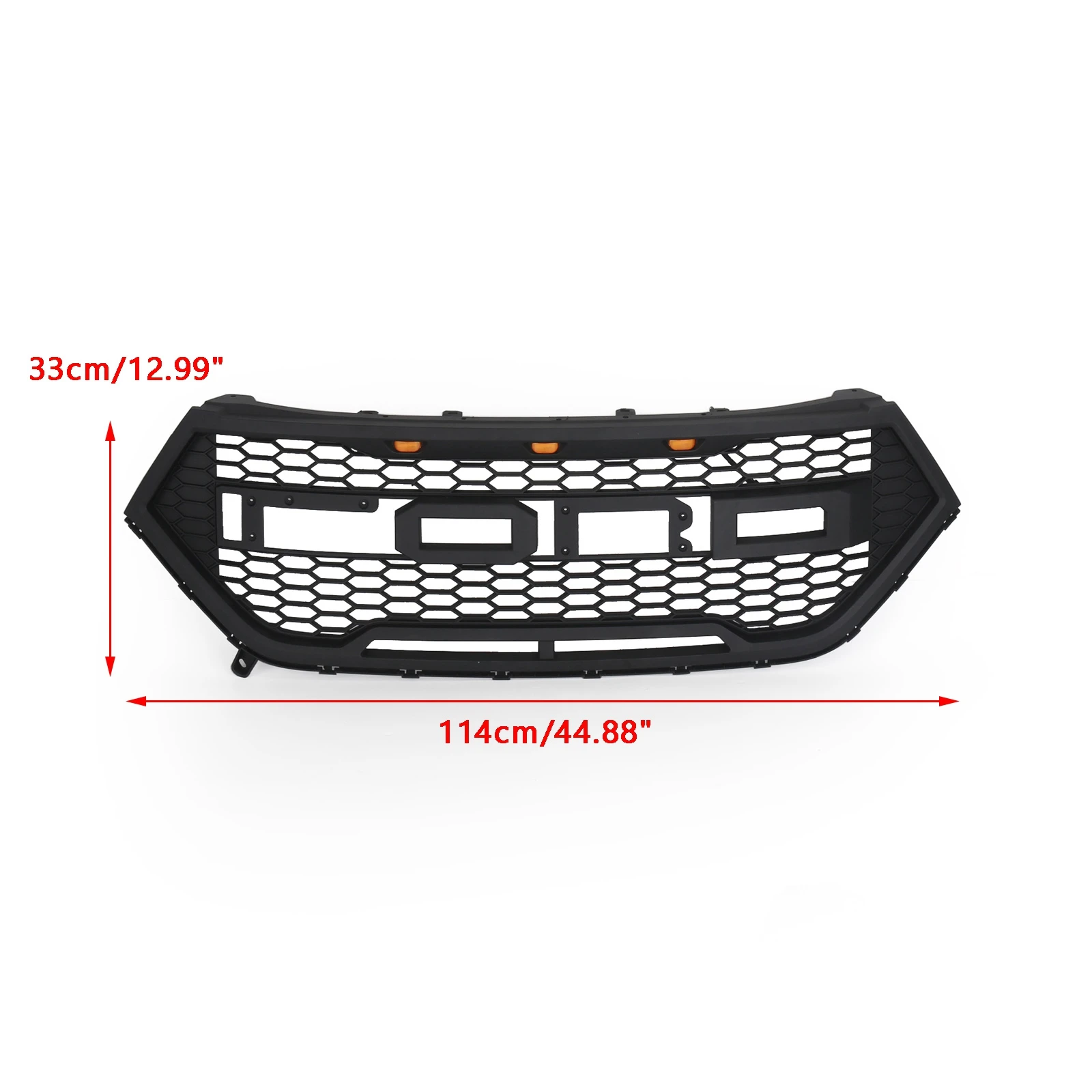 Black Raptor Style Front Bumper Grill Upper Grille For Ford Edge 2015 2016 2017 2018 Upper Grille With Letter