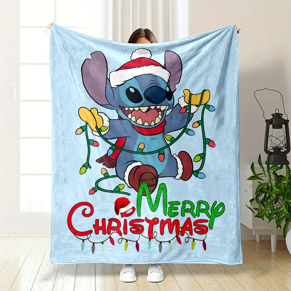 6 Size Stitch Christmas Pattern Blanket Warm Soft Fluffy Kids and Adult Gift Suit Sofa Bed Throw Blanket Outdoor Travel Camping