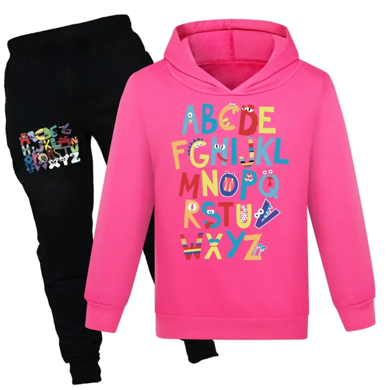 Alfabet Overlevering A-Z Meisjes Kleding Sets Kinderen Mode Hoodies En Broek Set Kinderen Kleding Lente Herfst Sportpak Trainingspak