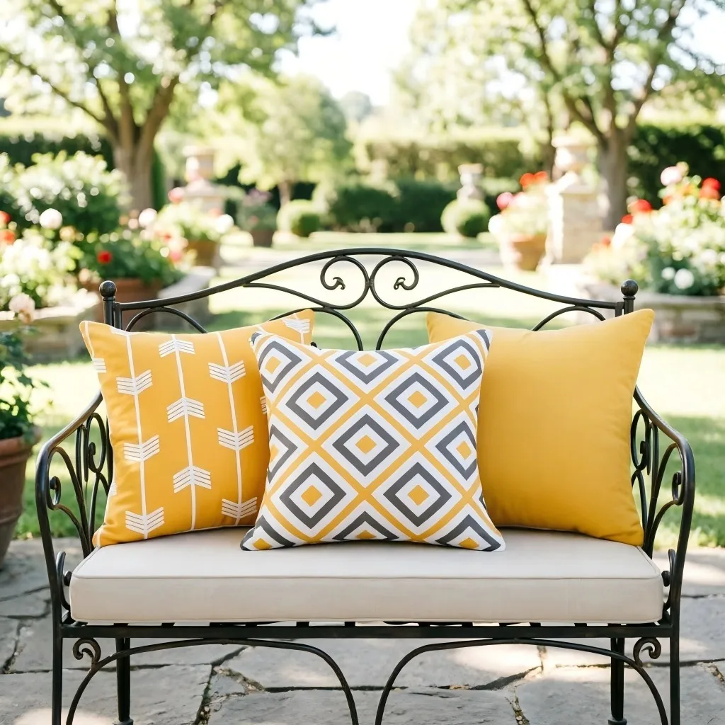 Oxford Cloth Splash Proof Pillowcase 40/45/50/60 Waterproof Printed Garden Lawn Terrace Outdoor Cushion Cover