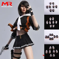 8pcs 1/6 스케일 여성 교체 가능한 장갑 핸드 타입 총을 들고 손 모델 맞는 12 ''TBL PH 창백한 액션 피규어 바디 인형